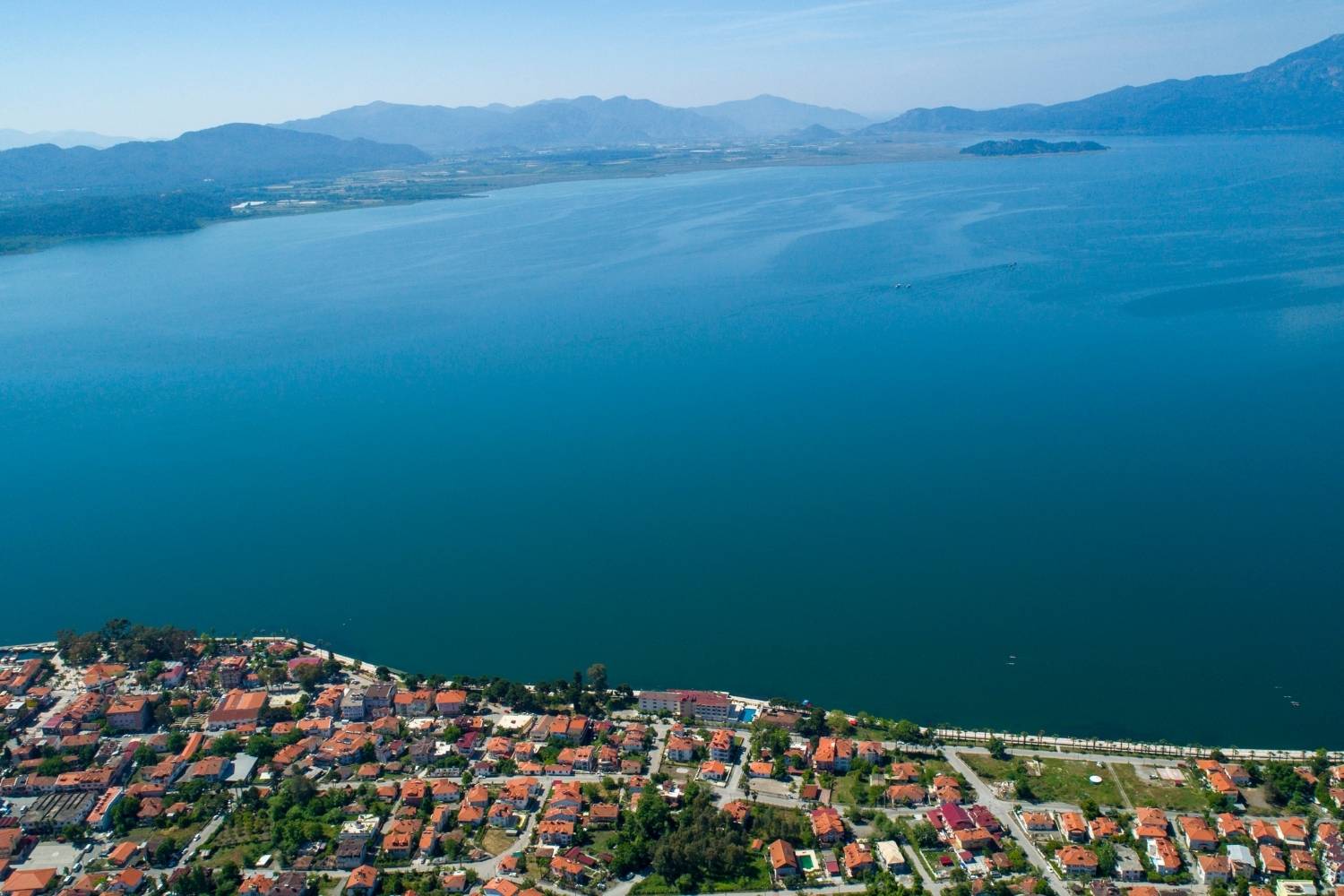 Koycegiz Town by the Lake facing Dalyan and Sultaniye Thermal Baths