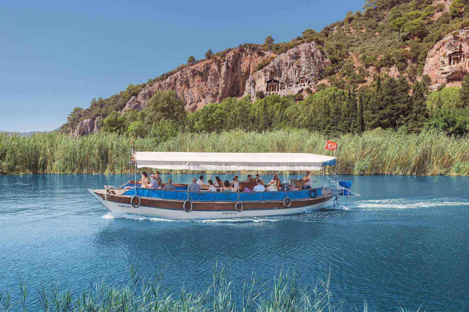 Dalyan River Boats, Mudbaths and Turtle Beach with Lunch from MArmaris, Sarigerme and Dalaman
