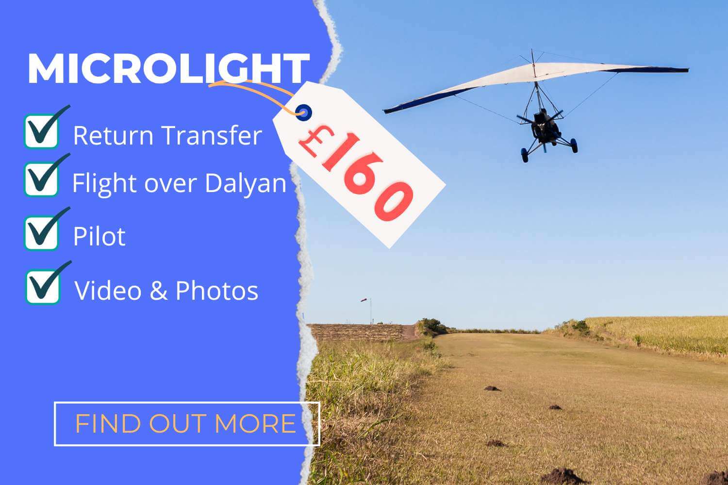 Outdoor activity, Microlight Flight in Dalyan. Transport and 17 minutes Flight with Pilot is included.