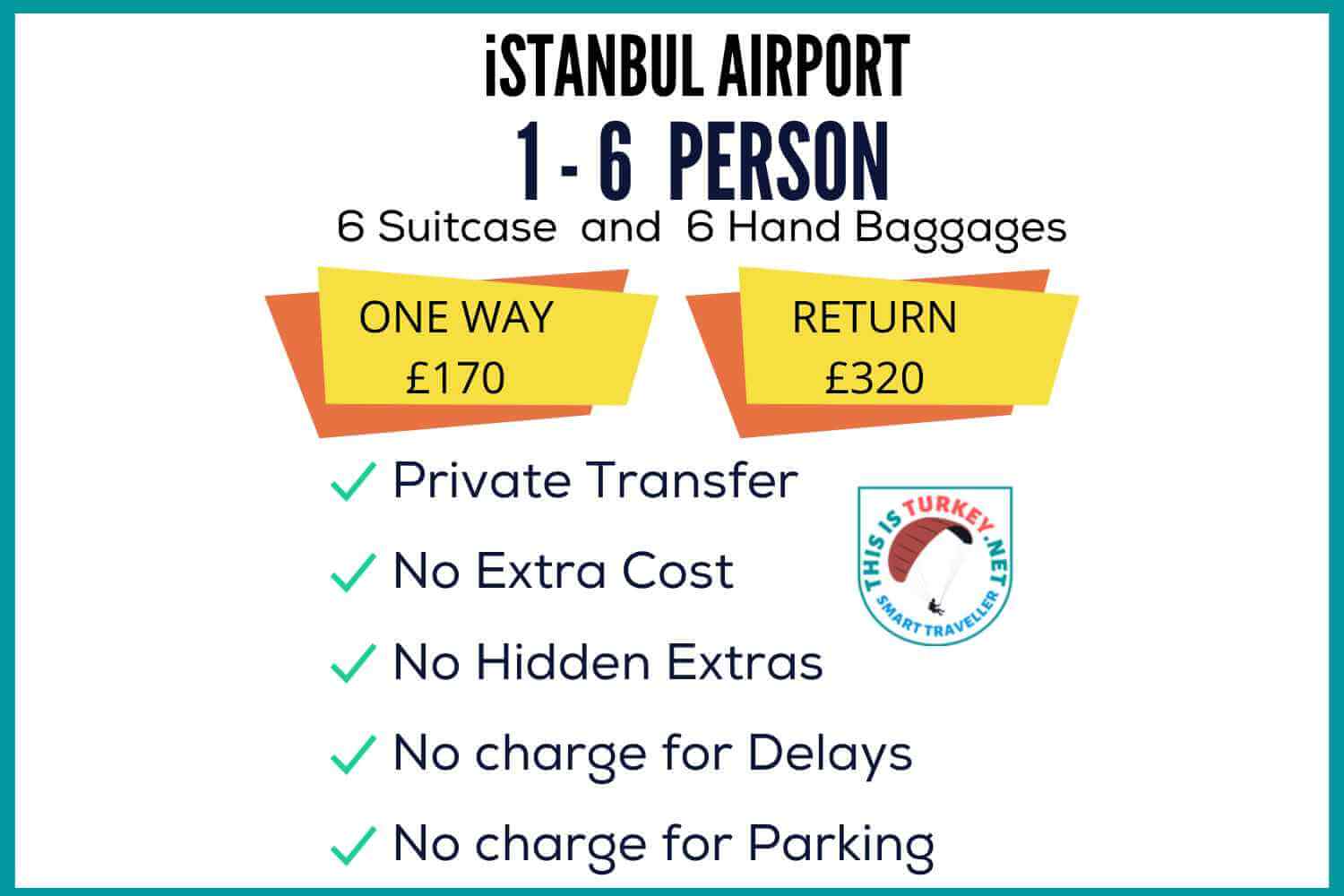 Our Private Transfer service to Hotels from istanbul Airport comes with no extra cost and hidden extras. All our Airport Transfer vehicles are comfortable and Airconditioned, and drivers are experienced locals.