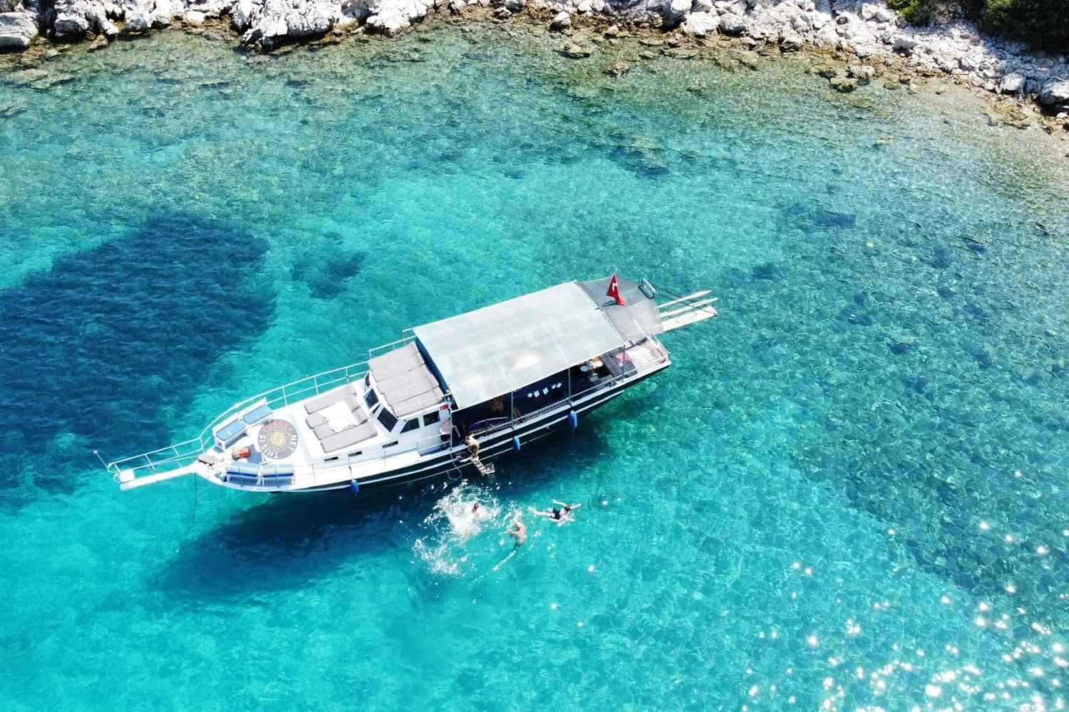 Fishing and swimming in Marmaris, Private boat Hire.