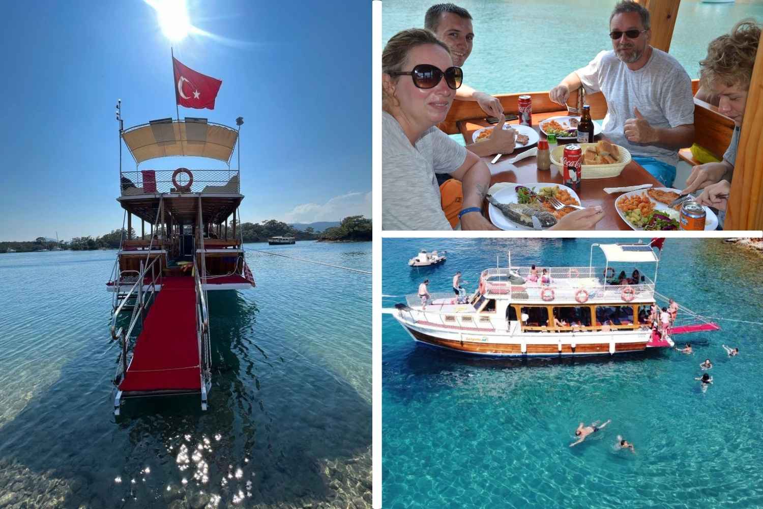Double Decker Boat Hire upto 28 people. Dalaman and Marmaris area. Lunch and Transfers are included.